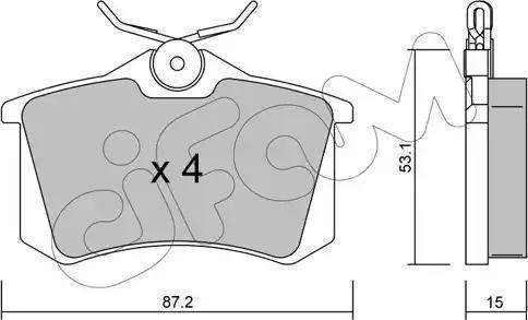 Remsa 0263.15 - Тормозные колодки, дисковые, комплект autospares.lv