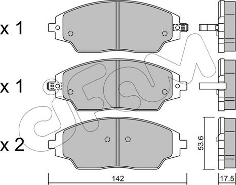 Cifam 822-1008-0 - Тормозные колодки, дисковые, комплект autospares.lv