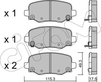 Cifam 822-1002-1 - Тормозные колодки, дисковые, комплект autospares.lv