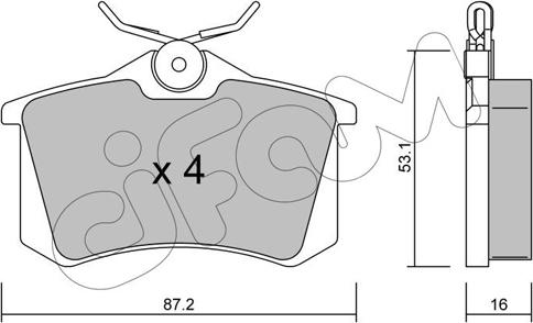 Cifam 822-100-2 - Тормозные колодки, дисковые, комплект autospares.lv