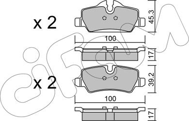 Cifam 822-1014-0 - Тормозные колодки, дисковые, комплект autospares.lv