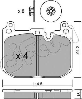 Cifam 822-1015-0 - Тормозные колодки, дисковые, комплект autospares.lv