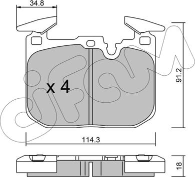 Cifam 822-1015-1 - Тормозные колодки, дисковые, комплект autospares.lv