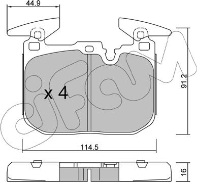 Cifam 822-1015-3 - Тормозные колодки, дисковые, комплект autospares.lv