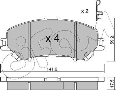 Cifam 822-1010-1 - Тормозные колодки, дисковые, комплект autospares.lv