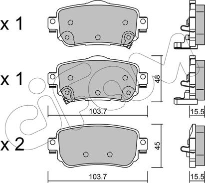 Cifam 822-1011-0 - Тормозные колодки, дисковые, комплект autospares.lv