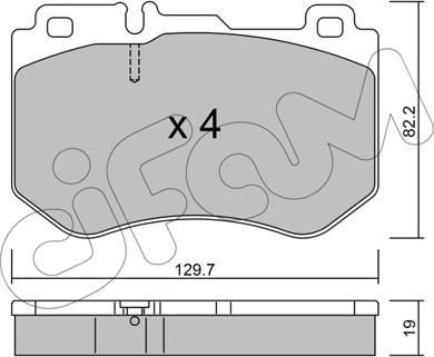 Cifam 822-1018-0 - Тормозные колодки, дисковые, комплект autospares.lv