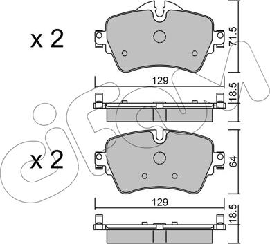 Cifam 822-1013-0 - Тормозные колодки, дисковые, комплект autospares.lv