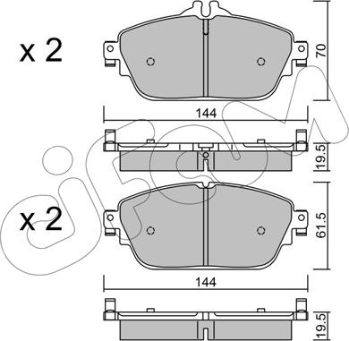 Cifam 822-1017-0 - Тормозные колодки, дисковые, комплект autospares.lv