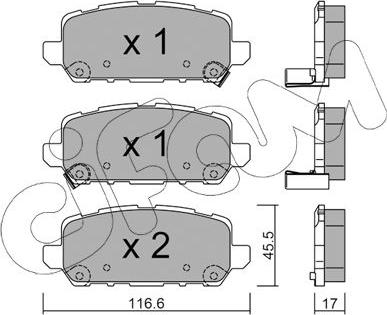 Cifam 822-1084-0 - Тормозные колодки, дисковые, комплект autospares.lv