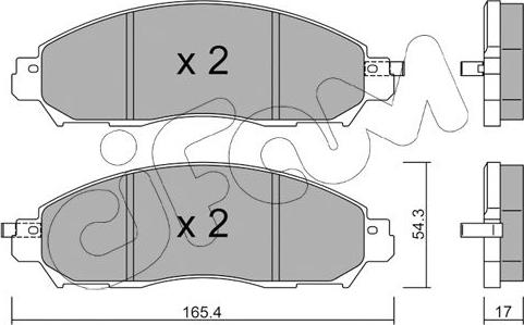 Cifam 822-1081-0 - Тормозные колодки, дисковые, комплект autospares.lv