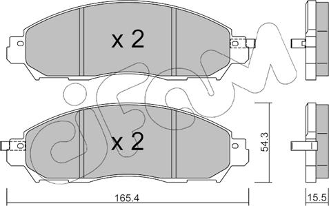 Cifam 822-1081-1 - Тормозные колодки, дисковые, комплект autospares.lv