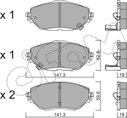 Cifam 822-1088-0 - Тормозные колодки, дисковые, комплект autospares.lv