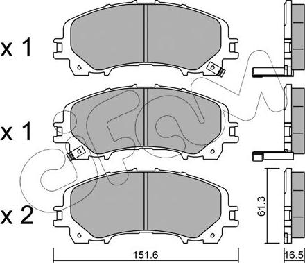 Cifam 822-1082-0 - Тормозные колодки, дисковые, комплект autospares.lv