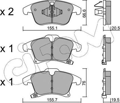 Cifam 822-1039-0 - Тормозные колодки, дисковые, комплект autospares.lv