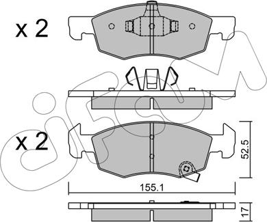 Cifam 822-1034-0 - Тормозные колодки, дисковые, комплект autospares.lv