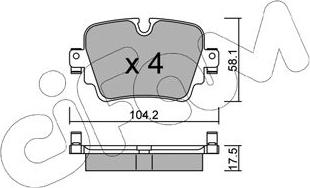 Cifam 822-1036-0 - Тормозные колодки, дисковые, комплект autospares.lv