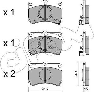 Cifam 822-103-0 - Тормозные колодки, дисковые, комплект autospares.lv