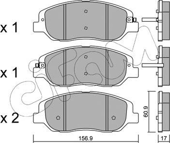 Cifam 822-1031-0 - Тормозные колодки, дисковые, комплект autospares.lv