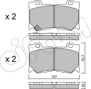 Cifam 822-1029-0 - Тормозные колодки, дисковые, комплект autospares.lv