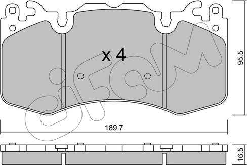 Cifam 822-1024-0 - Тормозные колодки, дисковые, комплект autospares.lv