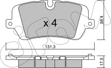 Cifam 822-1025-0 - Тормозные колодки, дисковые, комплект autospares.lv