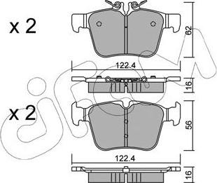 Cifam 822-1020-0 - Тормозные колодки, дисковые, комплект autospares.lv