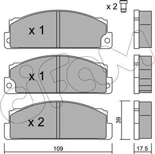 Cifam 822-102-0 - Тормозные колодки, дисковые, комплект autospares.lv