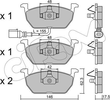 Cifam 822-1028-0 - Тормозные колодки, дисковые, комплект autospares.lv