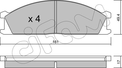 Cifam 822-107-0 - Тормозные колодки, дисковые, комплект autospares.lv