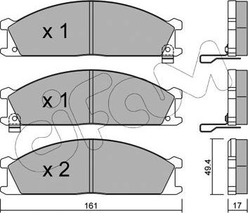 Cifam 822-107-1 - Тормозные колодки, дисковые, комплект autospares.lv