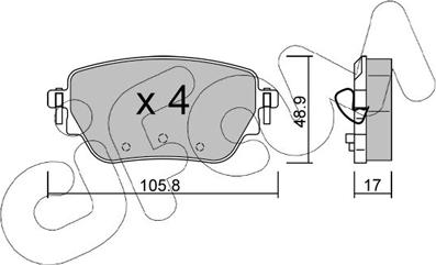 Cifam 822-1195-0 - Тормозные колодки, дисковые, комплект autospares.lv