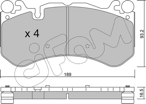 Cifam 822-1198-0 - Тормозные колодки, дисковые, комплект autospares.lv