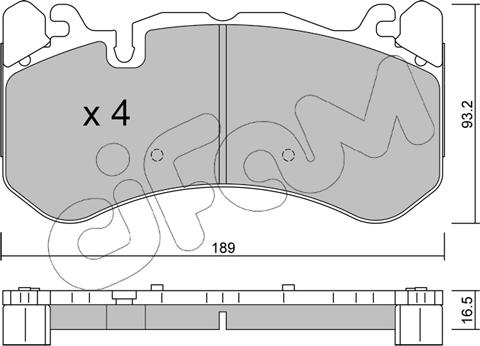 Cifam 822-1198-1 - Тормозные колодки, дисковые, комплект autospares.lv