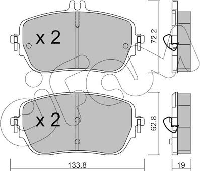 Cifam 822-1193-0 - Тормозные колодки, дисковые, комплект autospares.lv