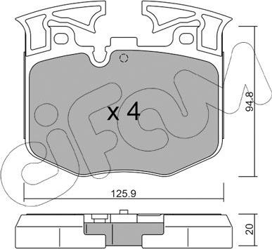 Cifam 822-1146-0 - Тормозные колодки, дисковые, комплект autospares.lv