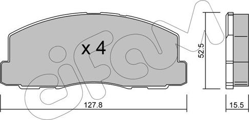 Cifam 822-114-0 - Тормозные колодки, дисковые, комплект autospares.lv