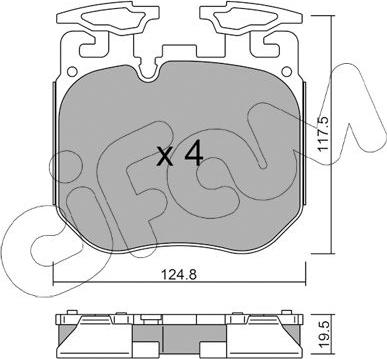 Cifam 822-1147-0 - Тормозные колодки, дисковые, комплект autospares.lv