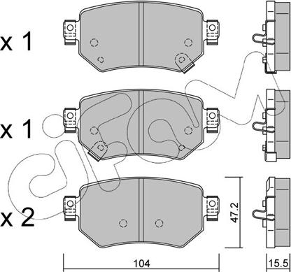 Cifam 822-1159-0 - Тормозные колодки, дисковые, комплект autospares.lv