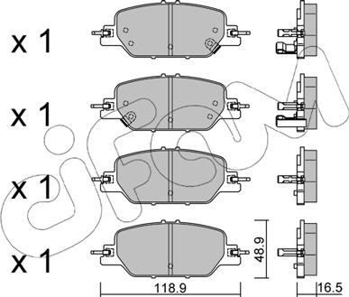 Cifam 822-1154-0 - Тормозные колодки, дисковые, комплект autospares.lv