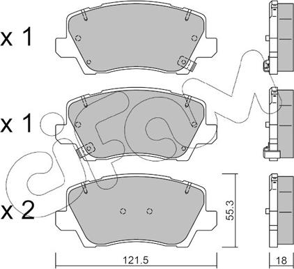 Cifam 822-1165-0 - Тормозные колодки, дисковые, комплект autospares.lv