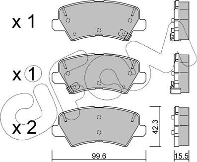 Cifam 822-1166-0 - Тормозные колодки, дисковые, комплект autospares.lv