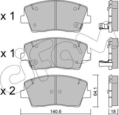 Cifam 822-1168-0 - Тормозные колодки, дисковые, комплект autospares.lv