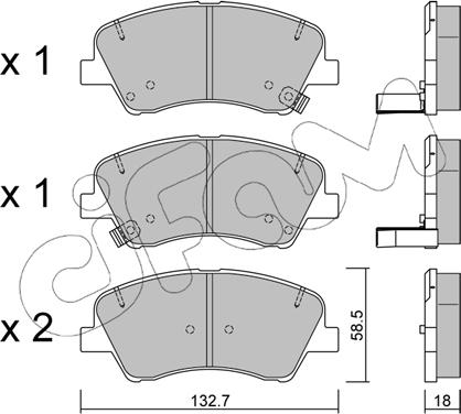 Cifam 822-1167-0 - Тормозные колодки, дисковые, комплект autospares.lv