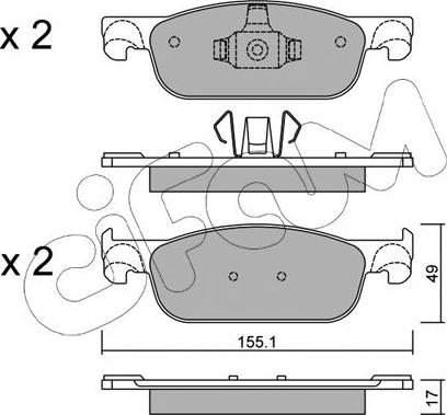 Cifam 822-1109-0 - Тормозные колодки, дисковые, комплект autospares.lv