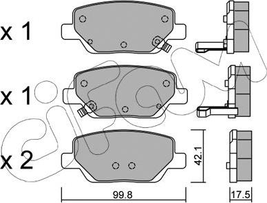 Cifam 822-1104-0 - Тормозные колодки, дисковые, комплект autospares.lv