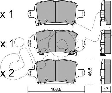 Cifam 822-1116-0 - Тормозные колодки, дисковые, комплект autospares.lv