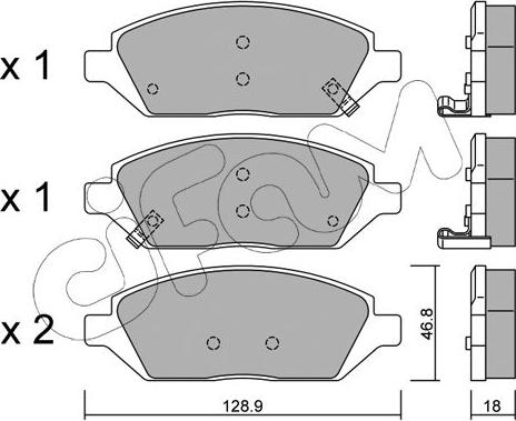 Cifam 822-1113-0 - Тормозные колодки, дисковые, комплект autospares.lv