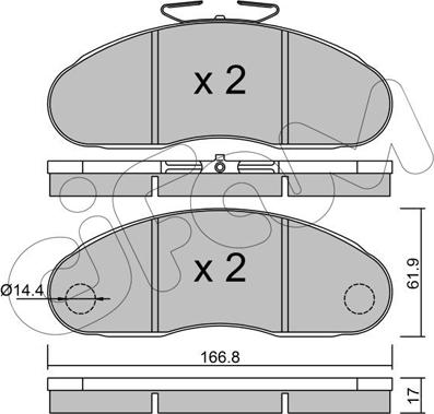 Cifam 822-111-2 - Тормозные колодки, дисковые, комплект autospares.lv