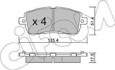 Cifam 822-1185-0 - Тормозные колодки, дисковые, комплект autospares.lv